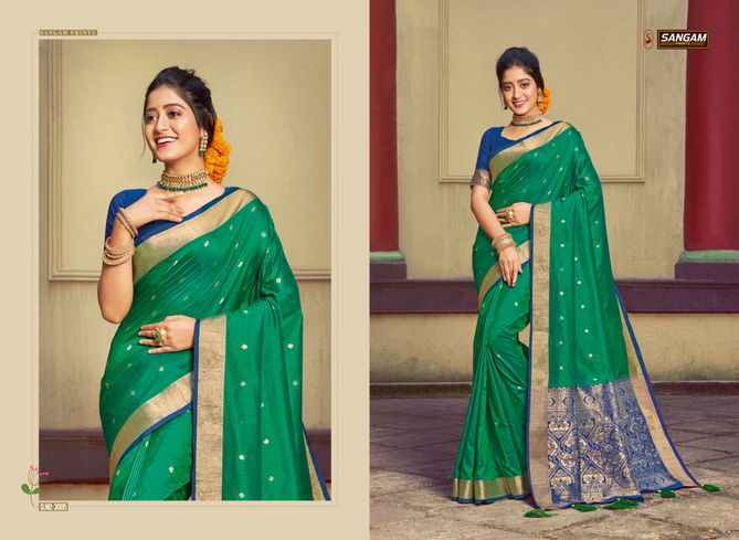 Sangam Roop Sundari Designer Festive Party Wear Handloom Silk Saree Collection